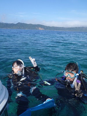 西表島の海へ体験ダイビング