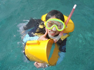 シュノーケルがとっても上手なりょうちゃん