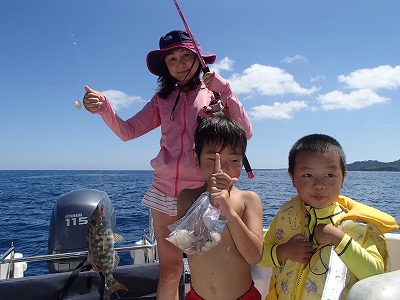 今年３回目のリピーターこうちゃんと西表島で釣り＆シュノーケリング