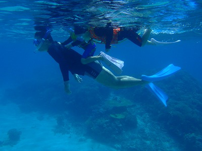 奥西表網取でシュノーケリング 奥西表網取でシュノーケリング