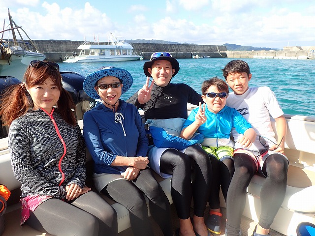３世代さん西表島旅行ボートチャーターコース